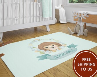 Cute Nursery Rug, Nursery Carpet, Area Rug for Kids Room, Carpet for Nursery, Boy Room, Personalized Rug, Baby Boy Room, Kids Rugs, Playmats