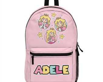 Custom Mario Backpack Personalized School Bag Princess Peach girl School bag personalized kid backpack Mario Gift Favor School Bag for girls
