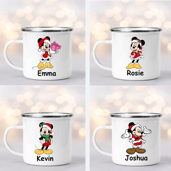 Mickey Mouse Christmas Mug, Christmas Gift for Kids, Personalized Kid Cup,  Toddler Cup, Minnie Mouse Christmas Hot Cocoa Cup, Disney Mug 