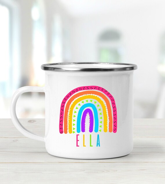 Rainbow Cup, Kid Cup, Girl Cup, Pastel Mug, Personalized Kids Cup, Toddler  cup, Kids Birthday Gift, Toddler first cup, Unicorn colors Gift