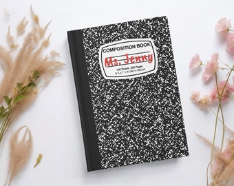 Custom Teacher Notebook, Personalized notebook, Teacher Gift, Hardcover Journal, Notebook journal, To Do List Notebook, Composition Notebook