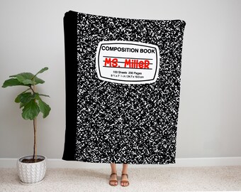 Enseignant personnalisé couverture enseignant cadeau enseignant personnalisé enseignant cadeau personnalisé cadeau pour enseignant noël maternelle cadeau enseignant
