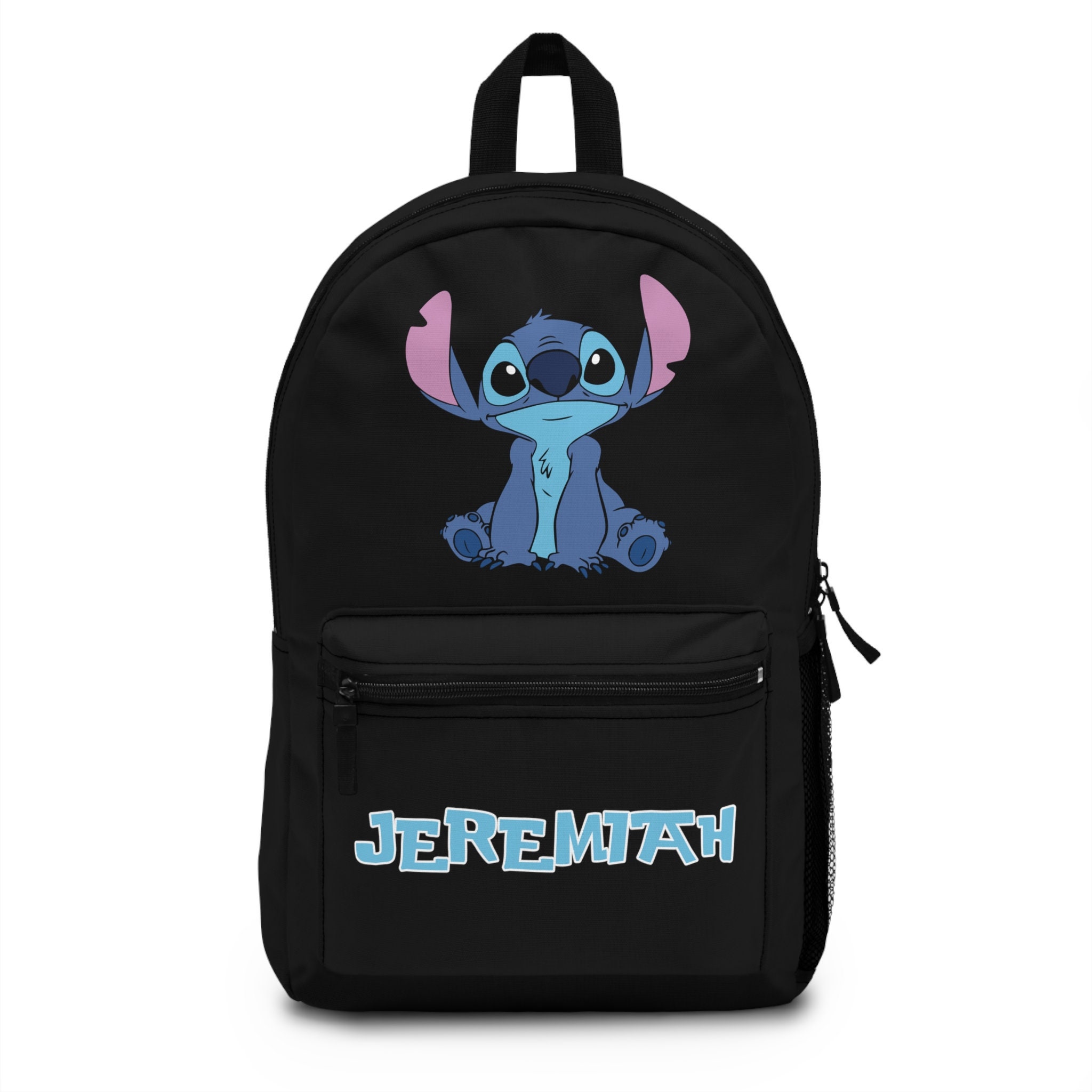 Disney Lilo & Stitch Black Backpack with Keychain New With Tags Custom Stitch Backpack Personalized School Bag Lilo Stitch  main image 3