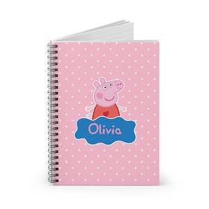 Peppa Pig Favors - Personalized notebook - Peppa Pig Birthday supply - Peppa Pig Gift - Peppa Pig Notebook - Gift for kids - Peppa Pig Party