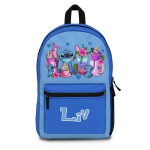 Custom Stitch Movie Backpack Personalized School Bag Lilo Stitch Bookbag School bag Personalized kid backpack Stitch Gift Disney School Bag