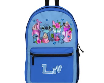 Custom Stitch Movie Backpack Personalized School Bag Lilo Stitch Bookbag School bag Personalized kid backpack Stitch Gift Disney School Bag
