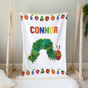 The Very Hungry Caterpillar Blanket, The Very Hungry Caterpillar Gift, Very Hungry Caterpillar Birthday, Kid Room Decor, Toddler Blanket