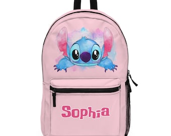 Custom Stitch Backpack Personalized School Bag Lilo Stitch Bookbag School bag Personalized kid backpack Stitch Gift Disney School Bag