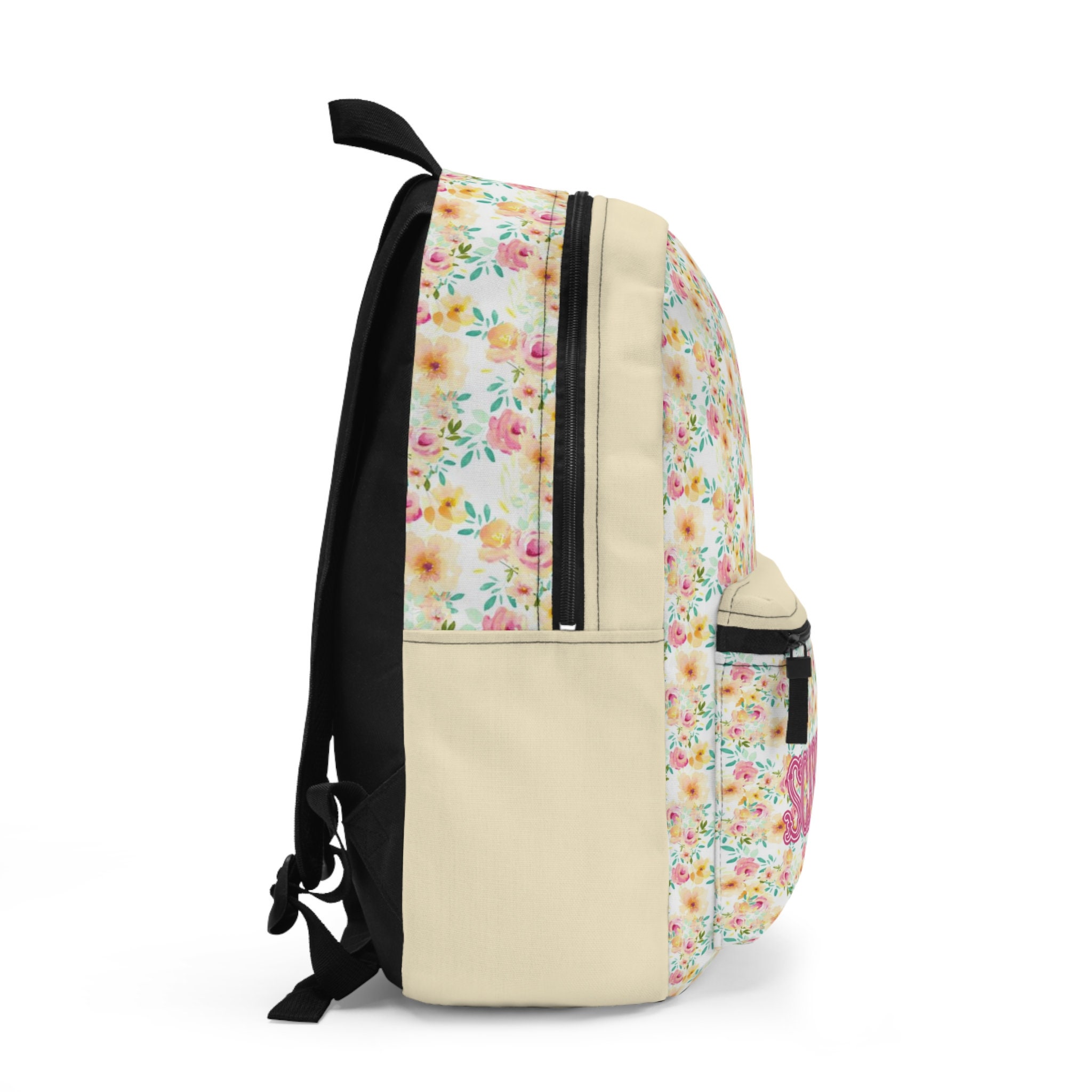 Custom Name Kid Flower Favor Girl Personalized Gift School Backpack
