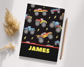Carnet de notes Monster Truck, Carnet personnalisé, Monster Truck Favors, Monster Trucks Gifts, Kid Journal, Cute Ruled Lines Journal, Gift for kids