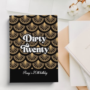 Custom Guest Book, Birthday Gift, Gatsby Birthday Gift, Gatsby Birthday, Birthday Guest Book, Retro Birthday Party, Retro WeddingGuest Book
