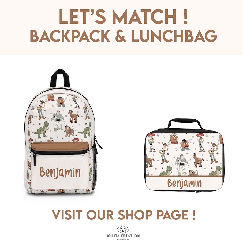 Custom Toy Story Backpack Personalized Back Pack Disney Trip Toy Story School Bag Personalized Disney Gifts Disney Toy Story Birthday image 6