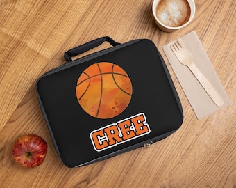 Custom Kid Lunch Bag Personalized Lunch Bag Basketball Lunch box personalized kid Lunch Basketball Bag Basketball Favor Lunch Box for boy