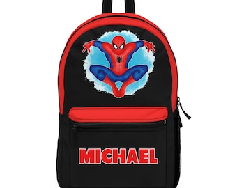 Custom Spiderman Backpack Personalized School Bag Spiderman Bookbag School bag personalized kid backpack Spiderman Gift School Bag for boys