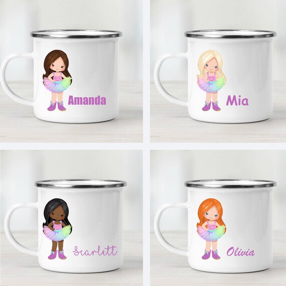 Personalized Kids Mug, Ballerina Kids Cup, Kid Mug, Custom Cup