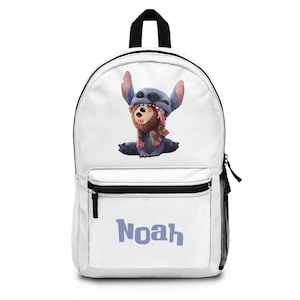 Custom Stitch Movie Backpack Personalized School Bag Lilo Stitch Bookbag School bag Personalized kid backpack Stitch Gift Disney School Bag
