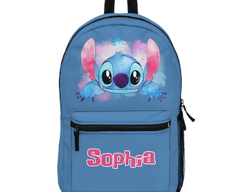 Custom Stitch Backpack Personalized School Bag Lilo Stitch Bookbag School bag Personalized kid backpack Stitch Gift Disney School Bag