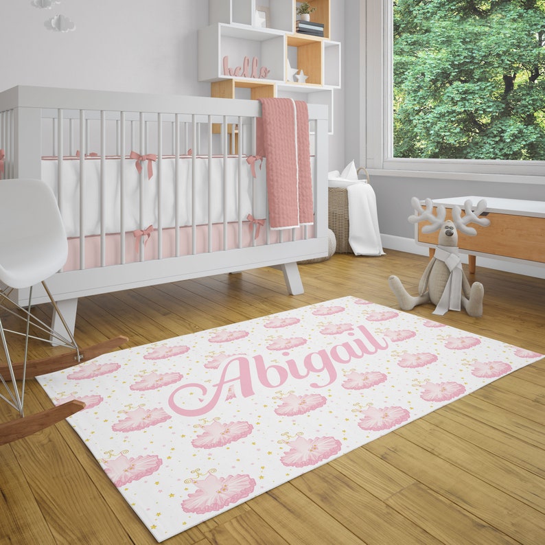 Custom Rugs For Baby Custom Baby Girl Nursery Decor, Ballerina Rug for Nursery, Carpet for ...