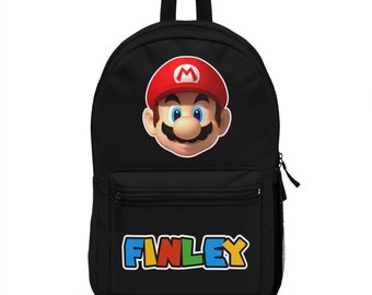 Custom Mario Backpack Personalized School Bag Super Mario Boy School bag personalized kid backpack Mario Gift Favor School Bag for boys
