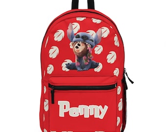 Custom Stitch Movie Backpack Personalized School Bag Lilo Stitch Bookbag School bag Personalized kid backpack Stitch Gift Disney School Bag