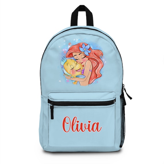 Disney Girls Mermaid Backpacks Little Mermaid Kids Ariel Sequin 17" Laptop  Backpack