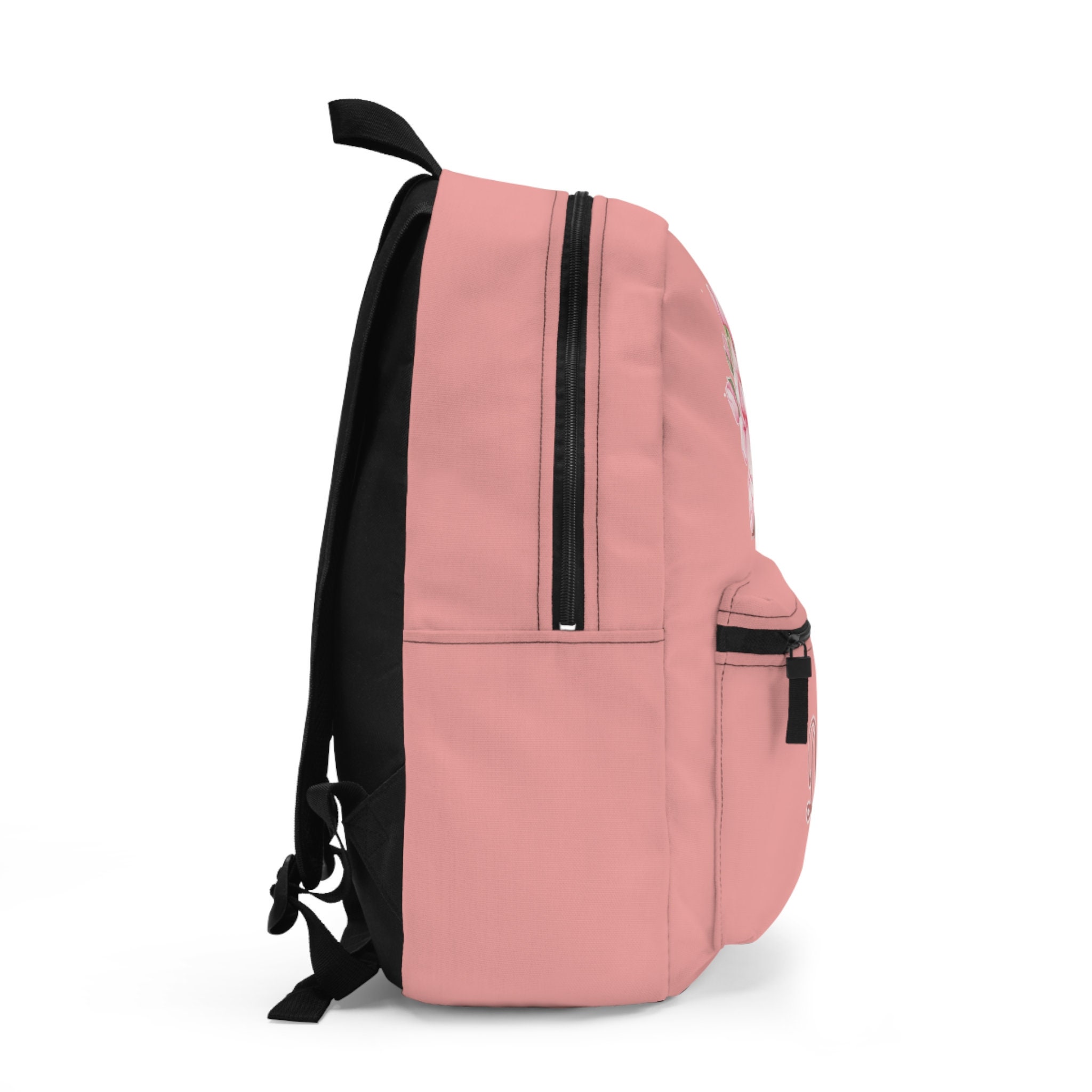 Custom Name Flower Girl Princess Initial Personalized Gift School Backpack