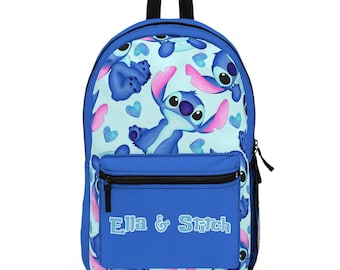 Custom Stitch Backpack Personalized School Bag Lilo Stitch Bookbag School bag Personalized kid backpack Stitch Gift Disney School Bag