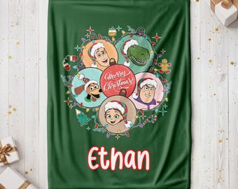 Toy Story Christmas Blanket Disney Toy Story Christmas Gift Disney Toy Story Christmas Custom Blanket Personalized Blanket Toy Story Blanket