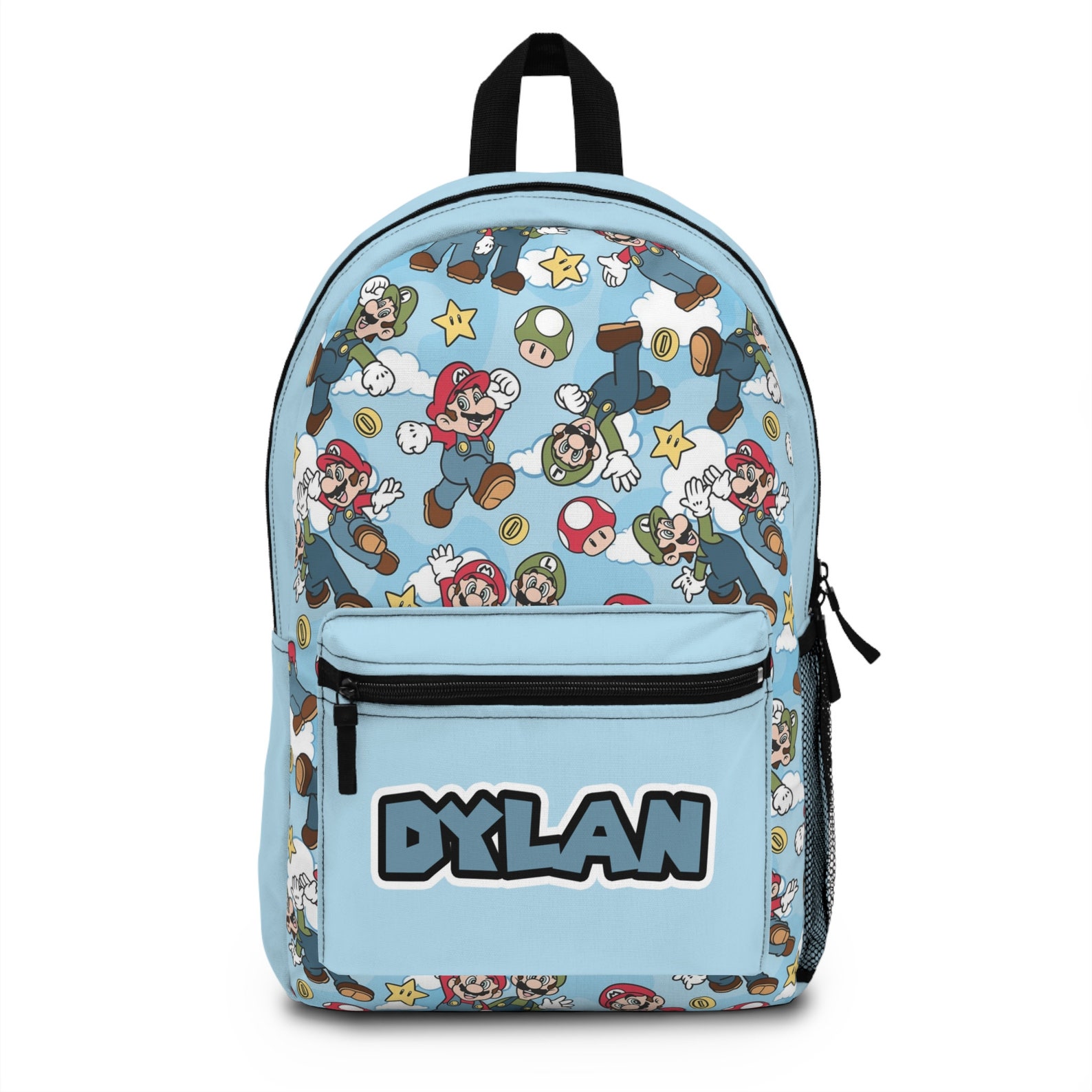 Custom Mario Backpack Personalized School Bag Super Mario Boy School ...