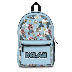 Custom Mario Backpack Personalized School Bag Super Mario Boy School bag personalized kid backpack Mario Gift Favor School Bag for boys