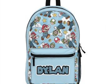 Custom Mario Backpack Personalized School Bag Super Mario Boy School bag personalized kid backpack Mario Gift Favor School Bag for boys