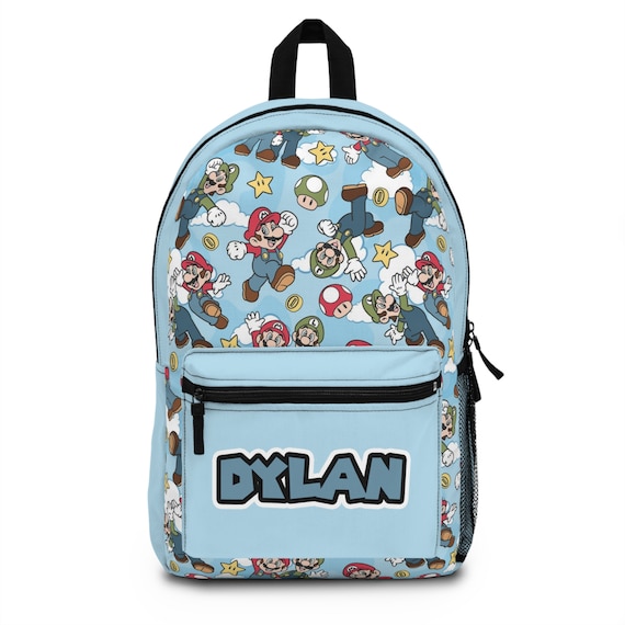 Custom Mario Backpack Personalized School Bag Super Mario  display picture 1