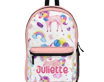 Sac à dos enfant licorne personnalisé sac d'école personnalisé sac d'école licorne sac à dos enfant personnalisé sac licorne licorne cadeau faveur fille sac