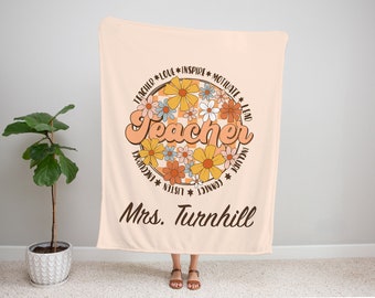 Teacher personalized Blanket Teacher Gift Teacher appreciation Gift Custom Teacher Gift personalized teacher gift gift for teacher christmas