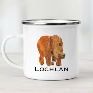 Kid Mug, Brown Bear Brown Bear What Do You See, Toddler gift, Hot chocolate mug, Toddler mug, Personalized mug for kid, Camping Mug,Bear Cup