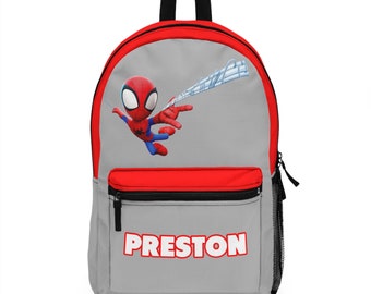 Custom Spidey Backpack Personalized School Bag Spidey Boy School Bag Personalized Kid Backpack Spidey Gift School Book Bag for boys