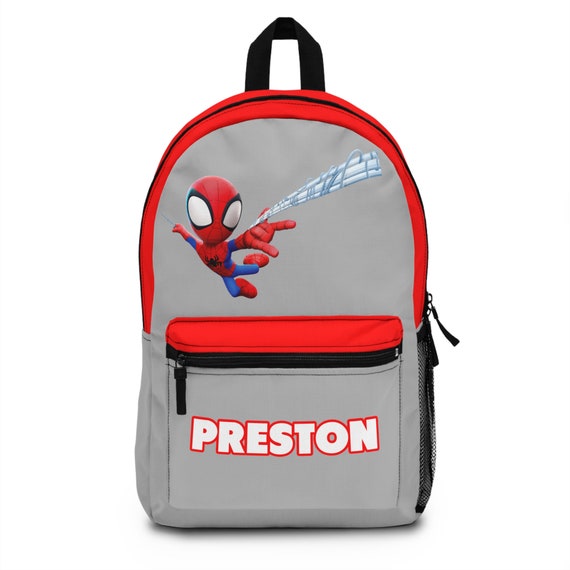 Personalized spiderman backpack hotsell