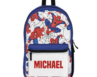 Custom Spiderman Backpack Personalized School Bag Spiderman Bookbag School bag personalized kid backpack Spiderman Gift School Bag for boys