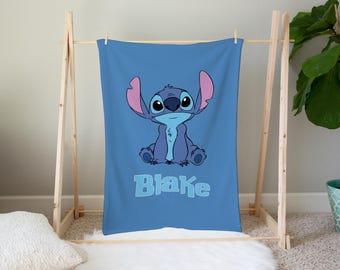 Lilo & Stitch Blanket Stitch Gift Stitch Birthday Kid Room Decor Disney Stitch Blanket Disney Gifts Stitch Decor Personalized Gift Stitch