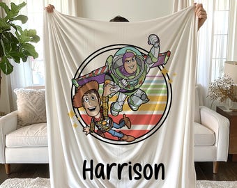 Toy Story Blanket Disney Toy Story Room Bedding Toy Story Gift Disney Toy Story Custom Blanket Personalized Blanket Toy Story Birthday