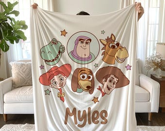 Toy Story Blanket Disney Toy Story Room Bedding Toy Story Gift Disney Toy Story Custom Blanket Personalized Blanket Toy Story Birthday
