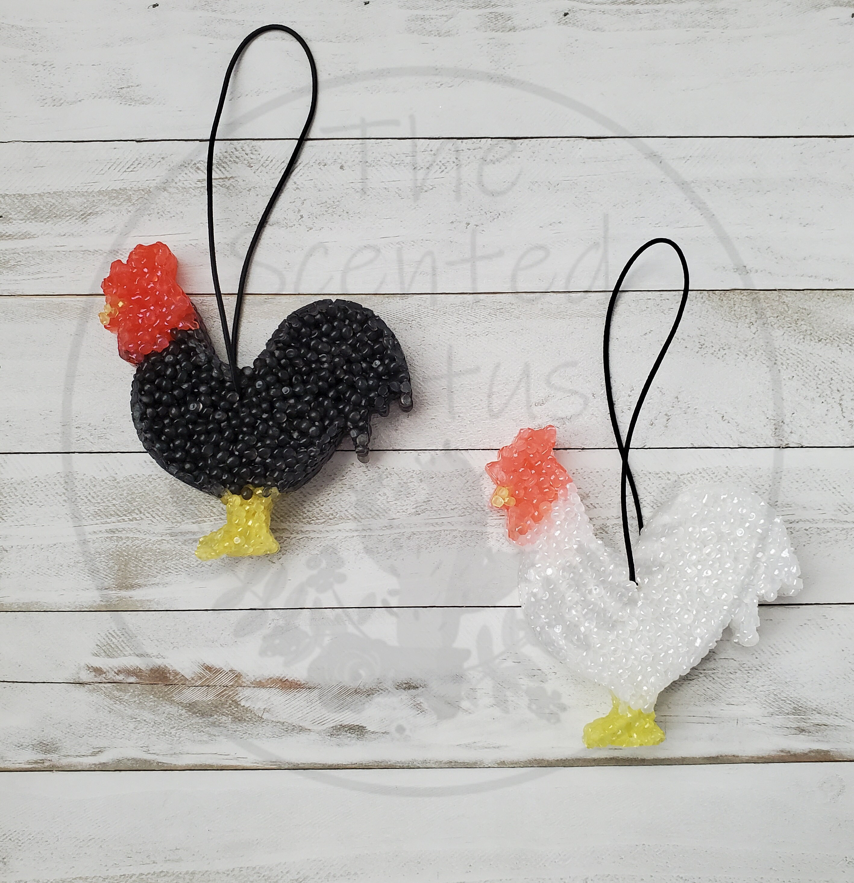  Rooster perched upon a farm Car Air Fresheners Cute Hanging Car  Air Freshener Car Decorations Car Air Fresheners For Men Women,New Car  Scent Car Freshener Card 2 Pcs For Car,Home,Office,Closet,Bathroom 