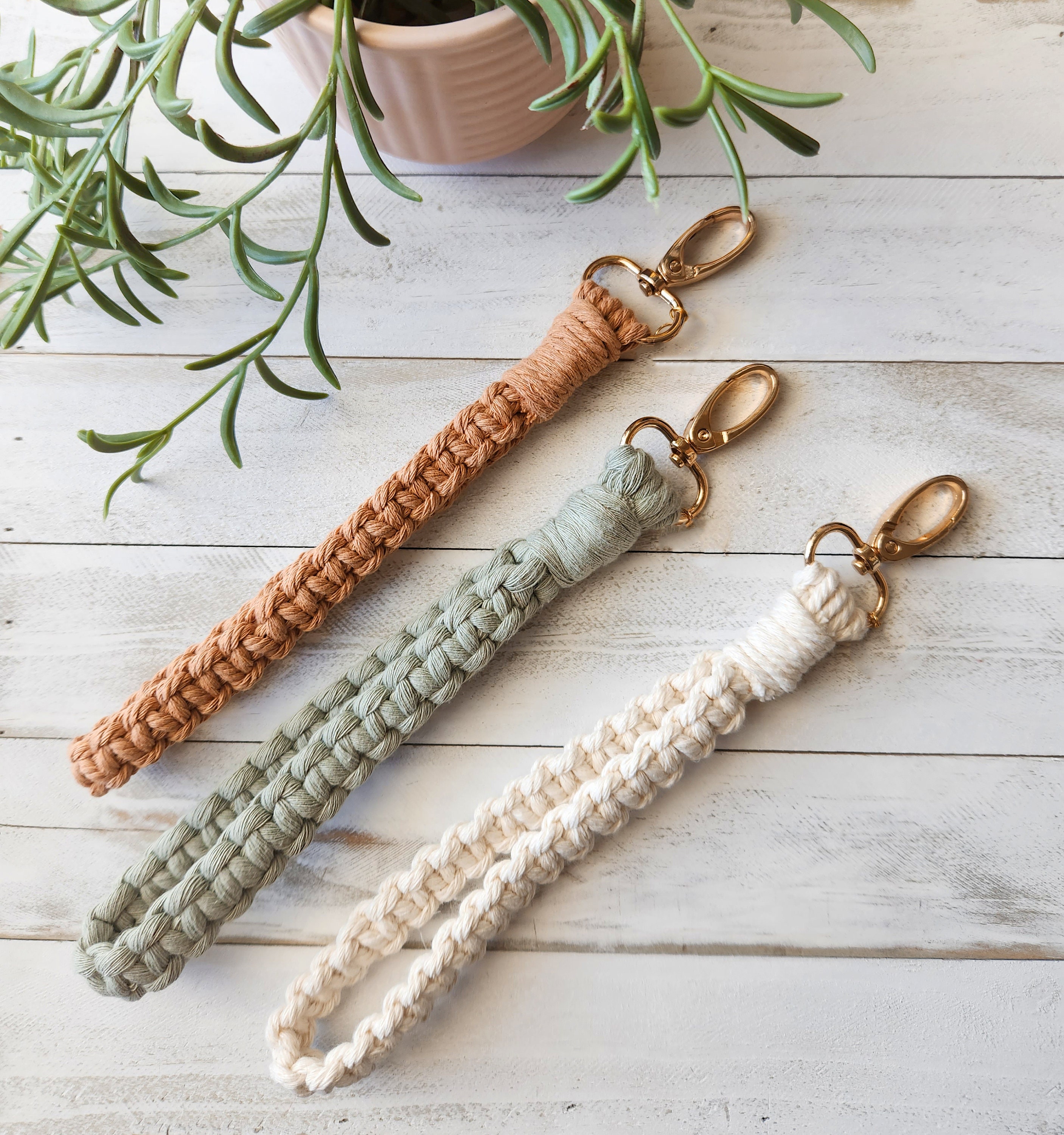 Cotton Rope 2mm Recyled Triple Strand Macrame Keychains 
