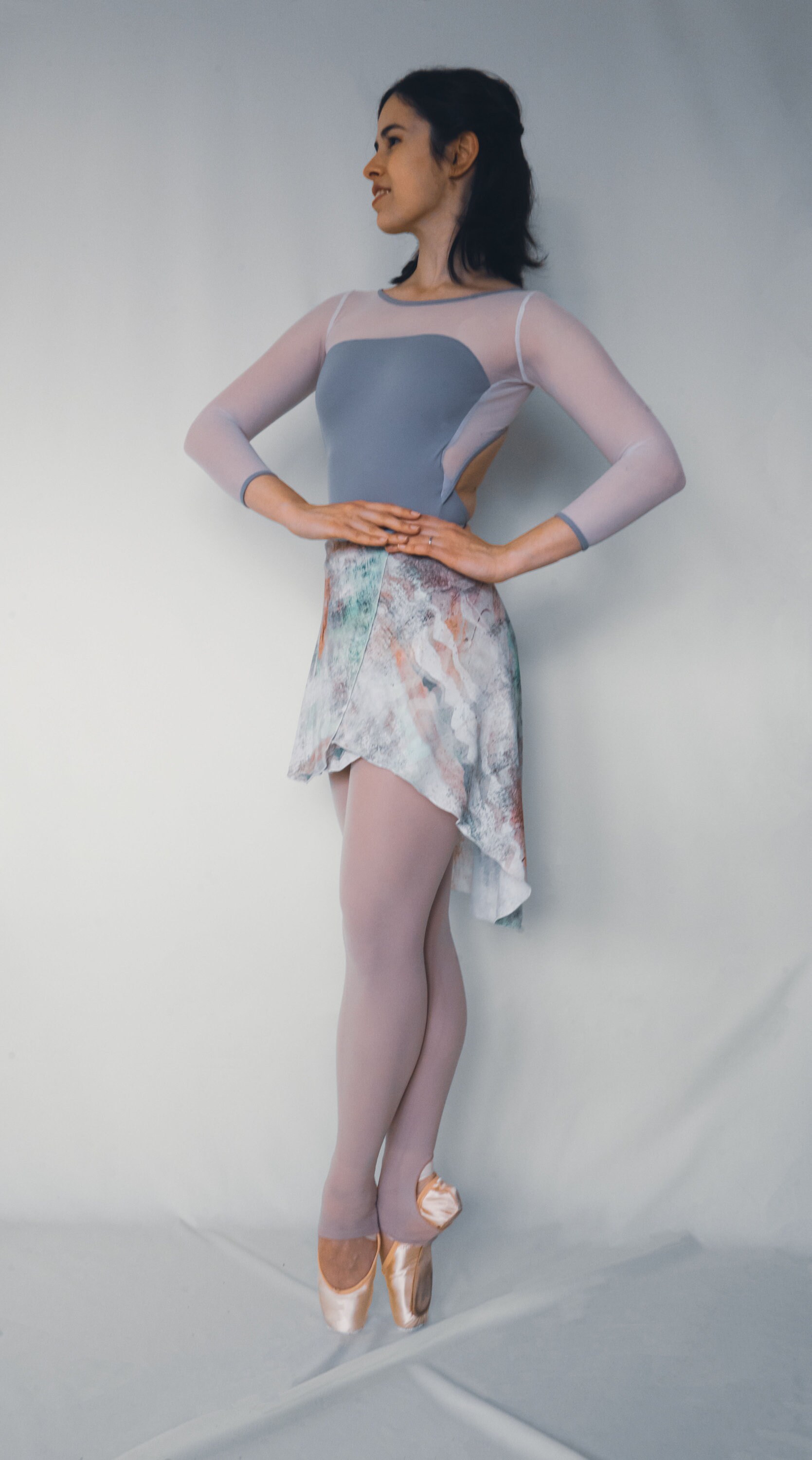 Abstract Print Skirt Long Ballet Skirt Ballerina Skirt Blue Etsy Hong