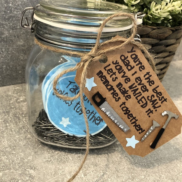 Dad and Child's Activity Jar/Gift/Activity Tokens/Memory Jar/Bonding/Adventures With Dad