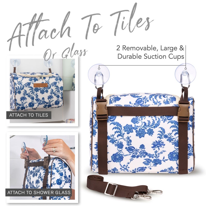 Unique Travel Toiletry Bag For Women with Removable Suction image 5