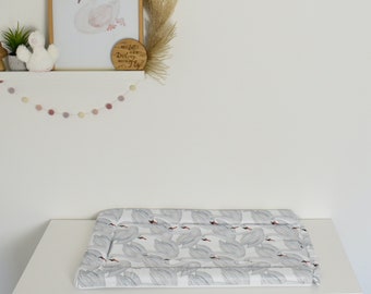 Standard Changing Mat - Swans (WHITE)
