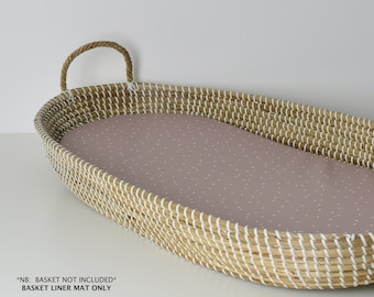 Basket Liner Mat - Confetti Hearts (TAUPE)