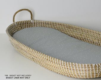 Basket Liner Mat - Confetti Hearts (SAGE)