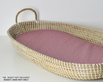 Basket Liner Mat - Confetti Hearts (BERRY)